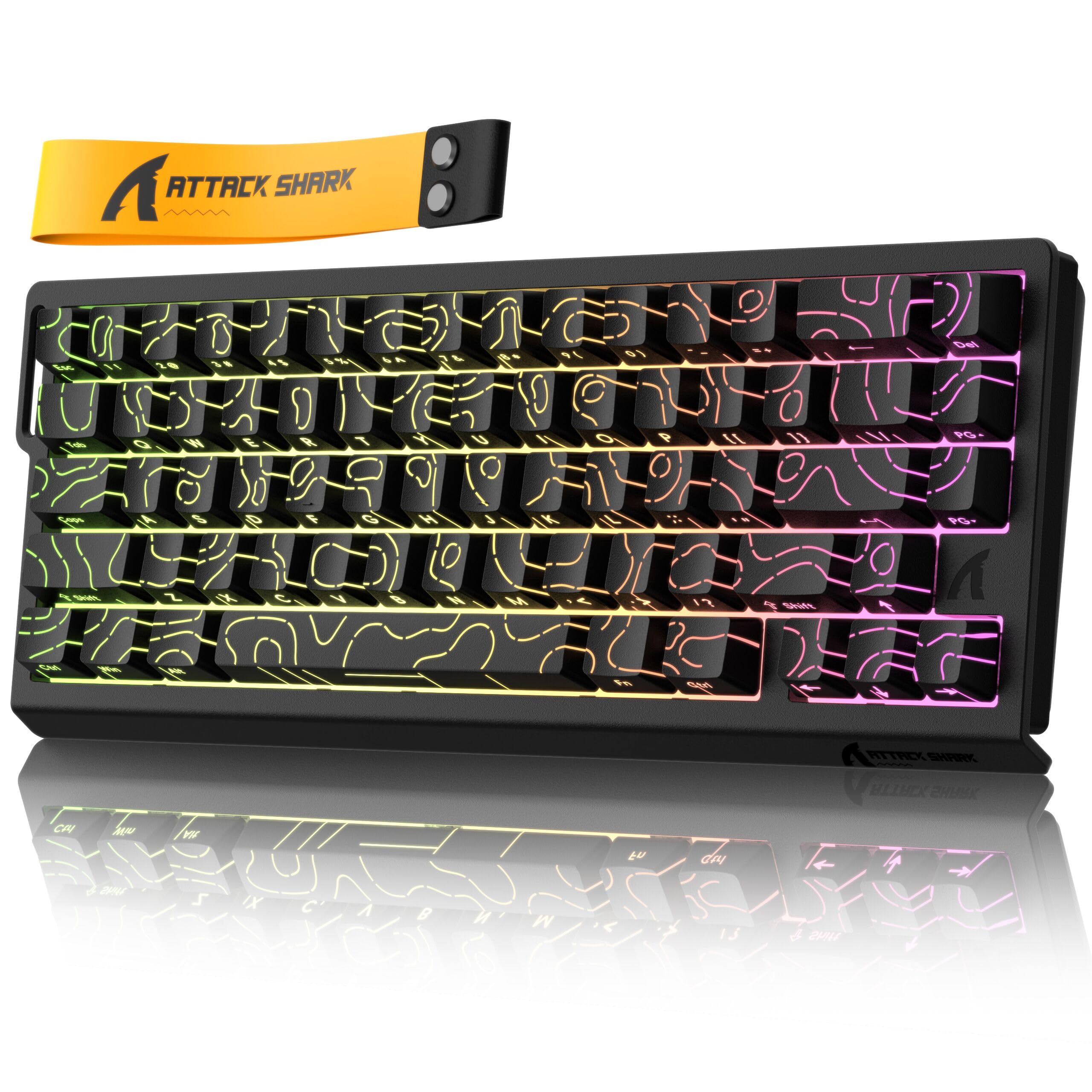 Attack shark X68 he マキマキーキャップ付き X68 HE Magnetic Keyboard: 0.01mm RT Accuracy, 8000Hz